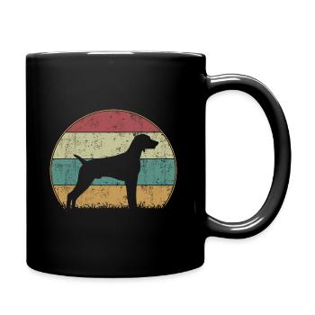 Magyar Vizsla Dog Vintage - Tasse einfarbig - Schwarz - Rechts