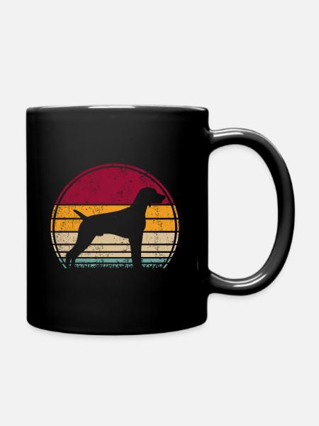 Magyar Vizsla Dog Vintage - Tasse einfarbig - Schwarz