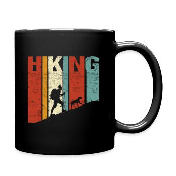 Randonner avec le chien Hiking - Mug uni - noir - Droite