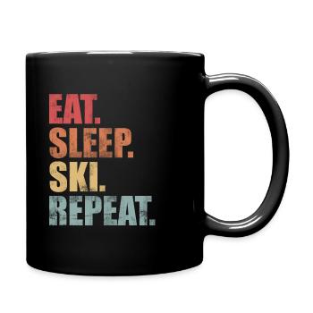Ski ski ski sports d’hiver Vintage - Mug uni - noir - Droite