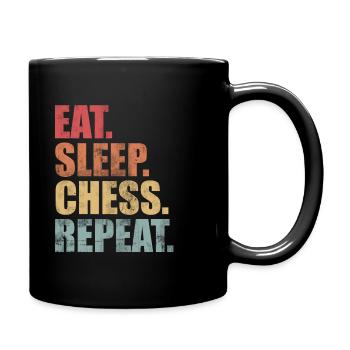 Échiquier Vintage - Mug uni - noir - Droite