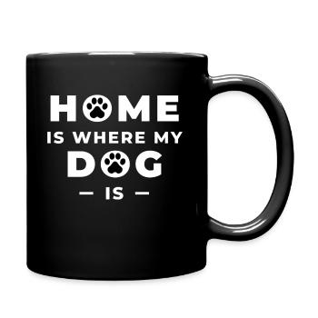 Home is where my dog is - Mug uni - noir - Droite