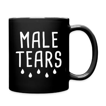 Männliche Tränen - Tasse einfarbig - Schwarz - Rechts