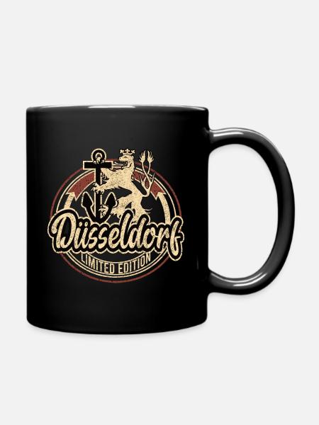 Düsseldorf Retro Logo - Tasse einfarbig - Schwarz