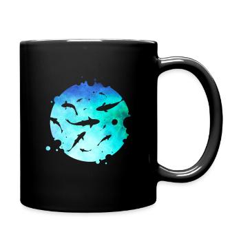 Seabed sharks - Full Colour Mug - black - Right
