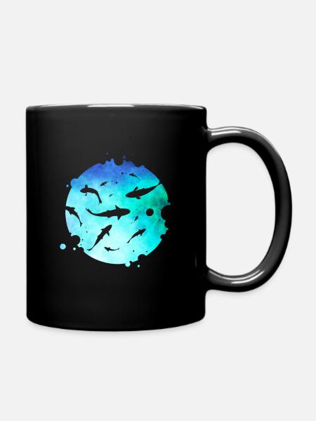 Requins fonds marins - Mug uni - noir