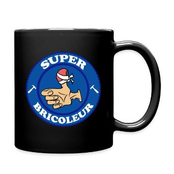 Super bricoleur, bricolage,humour - Mug uni - noir - Droite