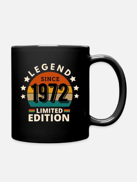 LÉGENDE 1972, MILLÉSIME 1972 - Mug uni - noir