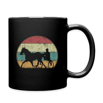 Trotting Racing Trotting Sport Vintage Rétro - Mug uni - noir - Droite