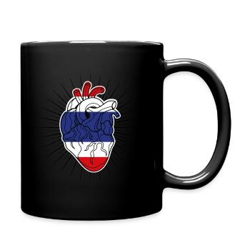 Cœur drapeau de la Thaïlande - Mug uni - noir - Droite