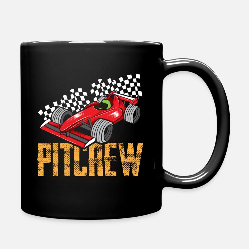 Pit Crew - Course automobile - Mug uni - noir