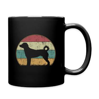Appenzeller Mountain Dog Vintage Retro - Full Colour Mug - black - Right