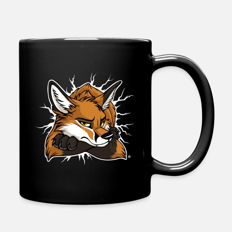 STUCK grumpy Fox Red / Rotfuchs (2-seitig) - Tasse einfarbig - Schwarz