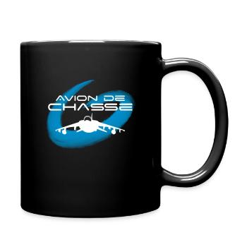 Avion de chasse - Mug uni - noir - Droite