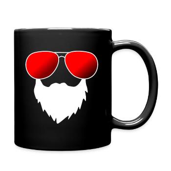 Cooler Weihnachtsmann Frohe Weihnachten Xmas Rock - Tasse einfarbig - Schwarz - Rechts