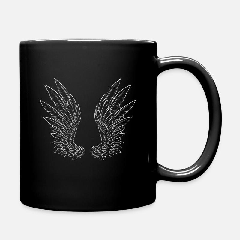 Ailes d'ange lineart - Mug uni - noir