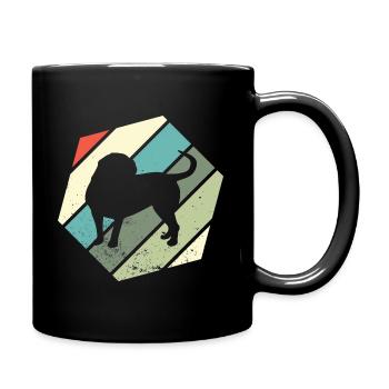 Continental Bulldog Colorbull Vintage Dogs Retro - Full Colour Mug - black - Right