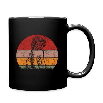 Lagotto Romagnolo Vintage Retro - Full Colour Mug - black - Right