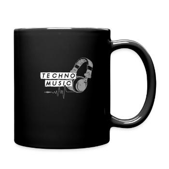 Techno music - Full Colour Mug - black - Right