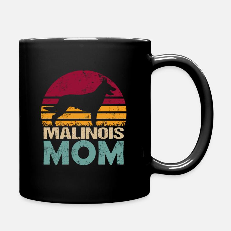 Belgischer Schäferhund Malinois Mama Mom Vintage - Tasse einfarbig - Schwarz