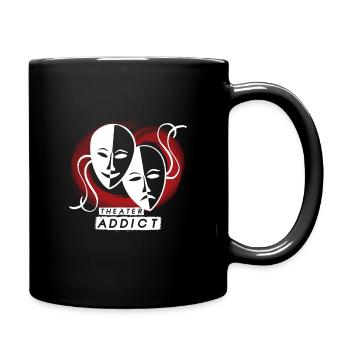Theatersüchtig - Tasse einfarbig - Schwarz - Rechts