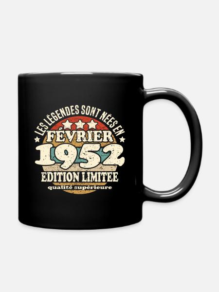 Les légendes sont nées en février 1952 - Mug uni - noir