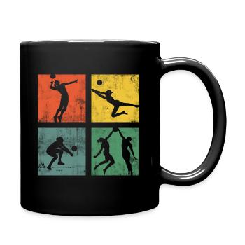 Volleyball Volleyballerin Volleyballspielerin - Tasse einfarbig - Schwarz - Rechts