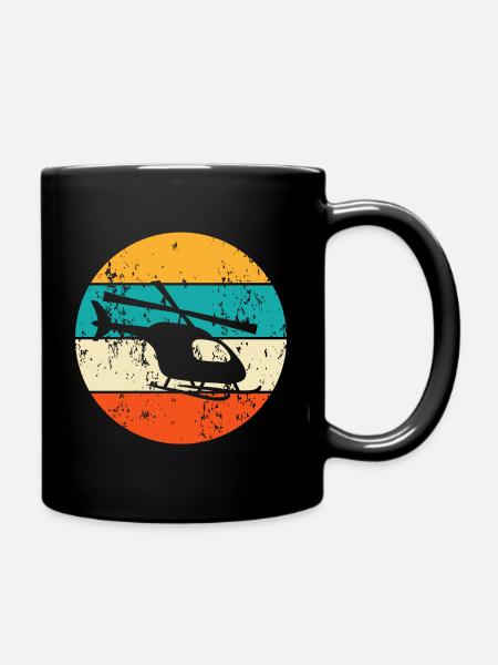 Hubschrauber Helicopter Pilot Hubschrauberpilot - Tasse einfarbig - Schwarz