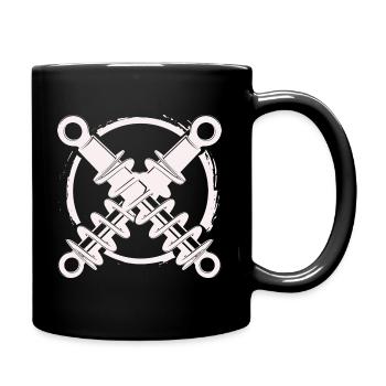 Werkstatt - Schraubendreher Schrauber Bastler - Tasse einfarbig - Schwarz - Rechts