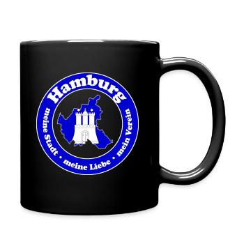 Hamburg - meine Stadt meine Liebe mein Verein - Tasse einfarbig - Schwarz - Rechts