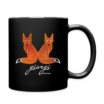 Orange Fox classic - Tasse einfarbig - Schwarz - Rechts