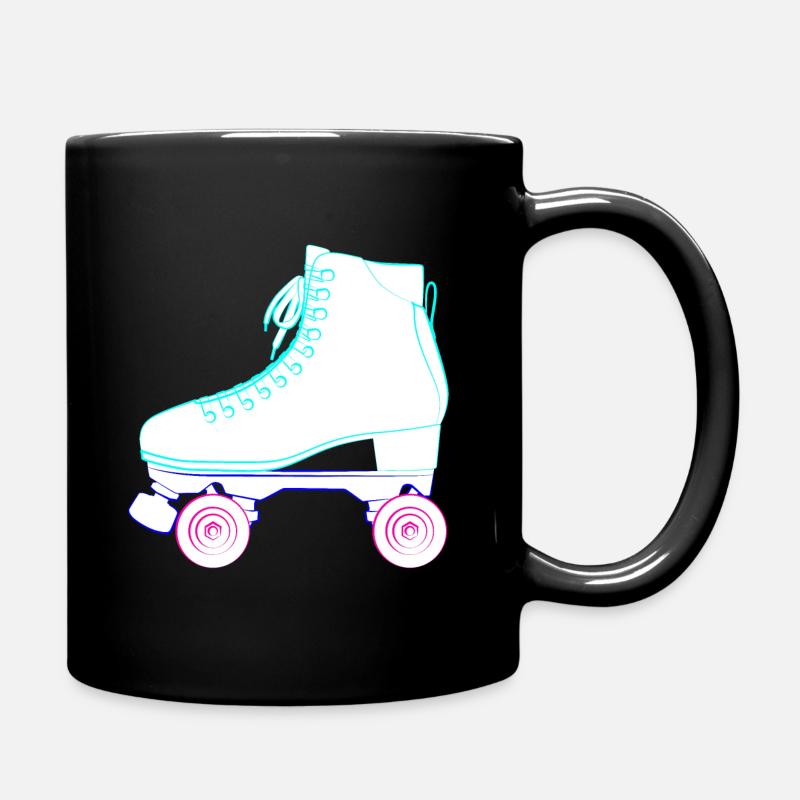 Rollschuhe, roller skates derby skate park, wrotki - Mug uni - noir