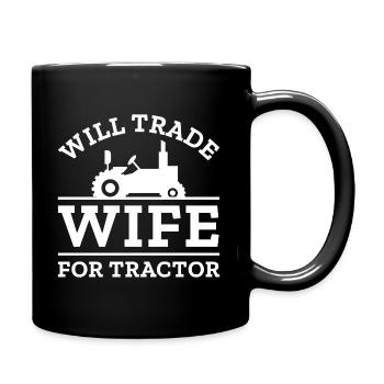 Échangera sa femme contre un tracteur - Mug uni - noir - Droite