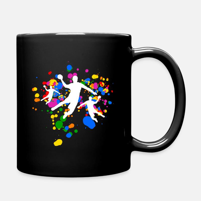 Handball avec feux d’artifice colorés - Mug uni - noir