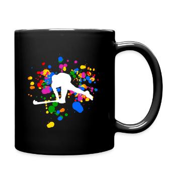 Colorful Field Hockey Design Shirt - Full Colour Mug - black - Right