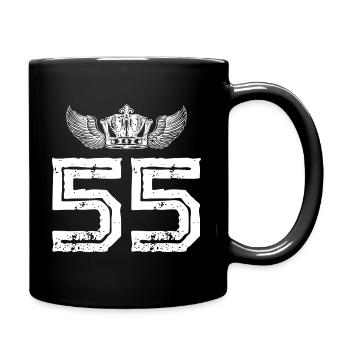 55 Number crown - Full Colour Mug - black - Right