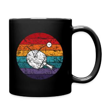 Retro Table Tennis Design - Full Colour Mug - black - Right