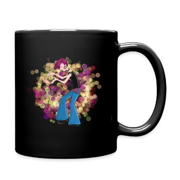 Dance2Trance - Rave on - Tasse einfarbig - Schwarz - Rechts