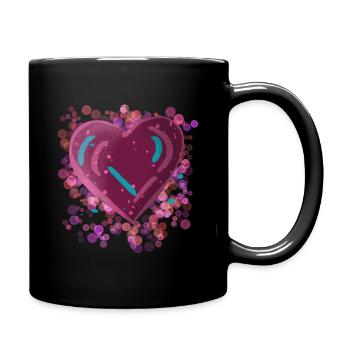 Dance2Trance - Un cœur pour la techno et la transe - Mug uni - noir - Droite