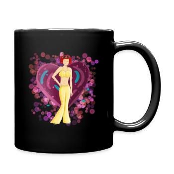 Dance2Trance - Red Hair Dancing Queen - Full Colour Mug - black - Right