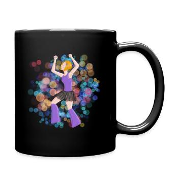 Dance2Trance - Happy Girl - Tasse einfarbig - Schwarz - Rechts