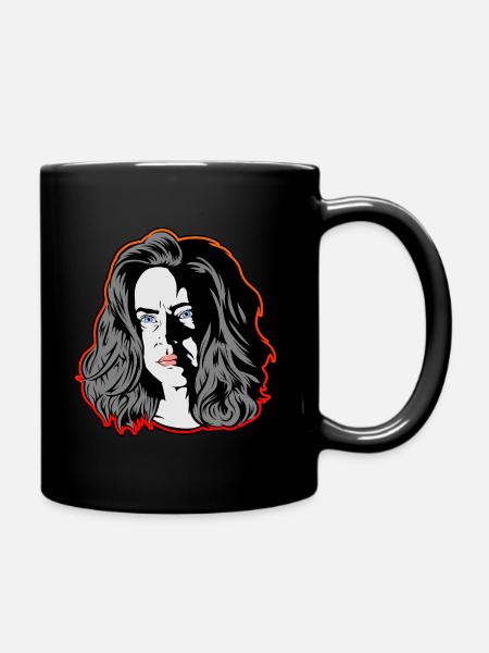Eine Frau wie aus einem noir Film orange - Tasse einfarbig - Schwarz