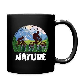 Nature Cycliste Montagnes Sauvage - Mug uni - noir - Droite