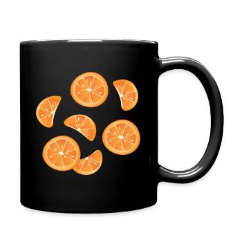 Orange pattern - Mug uni - noir - Droite