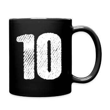Maillot à 10 chiffres - Mug uni - noir - Droite