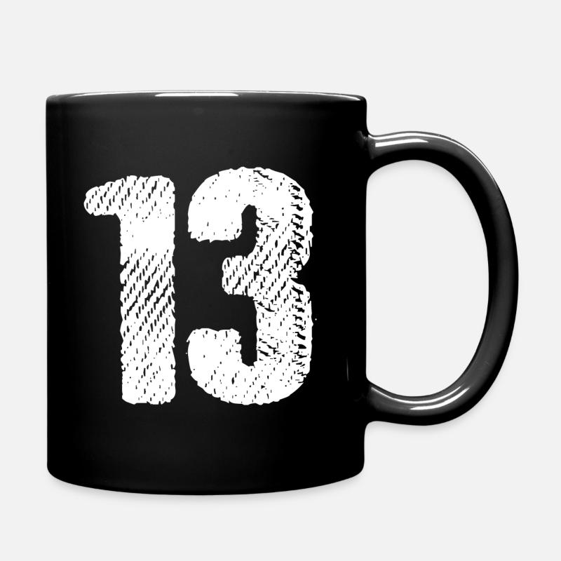 Maillot à 13 numéros - Mug uni - noir