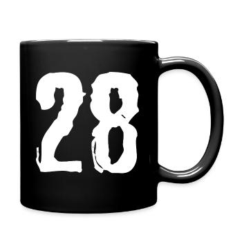 28 Number jersey - Full Colour Mug - black - Right