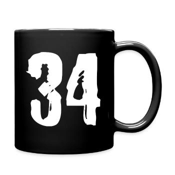 Maillot à 34 numéros - Mug uni - noir - Droite