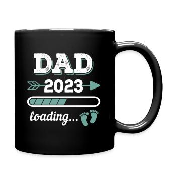 Dad 2023 Loading Future Father Gift - Full Colour Mug - black - Right
