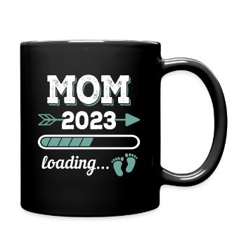 Maman 2023 Chargement du cadeau future mère - Mug uni - noir - Droite